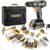 Cordless Drill Tool Kit Set: 20V Power Drill Tool Box with Battery Electric Drill Driver for Men Home Hand Repair Basic Toolbox Tools Sets Drills Case